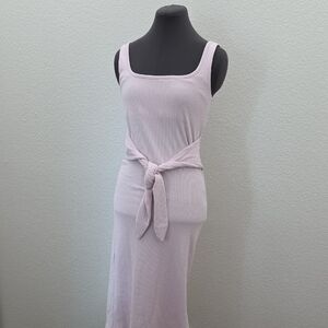 Sophie Rue Ribbed Midi Dress in Light Lavender